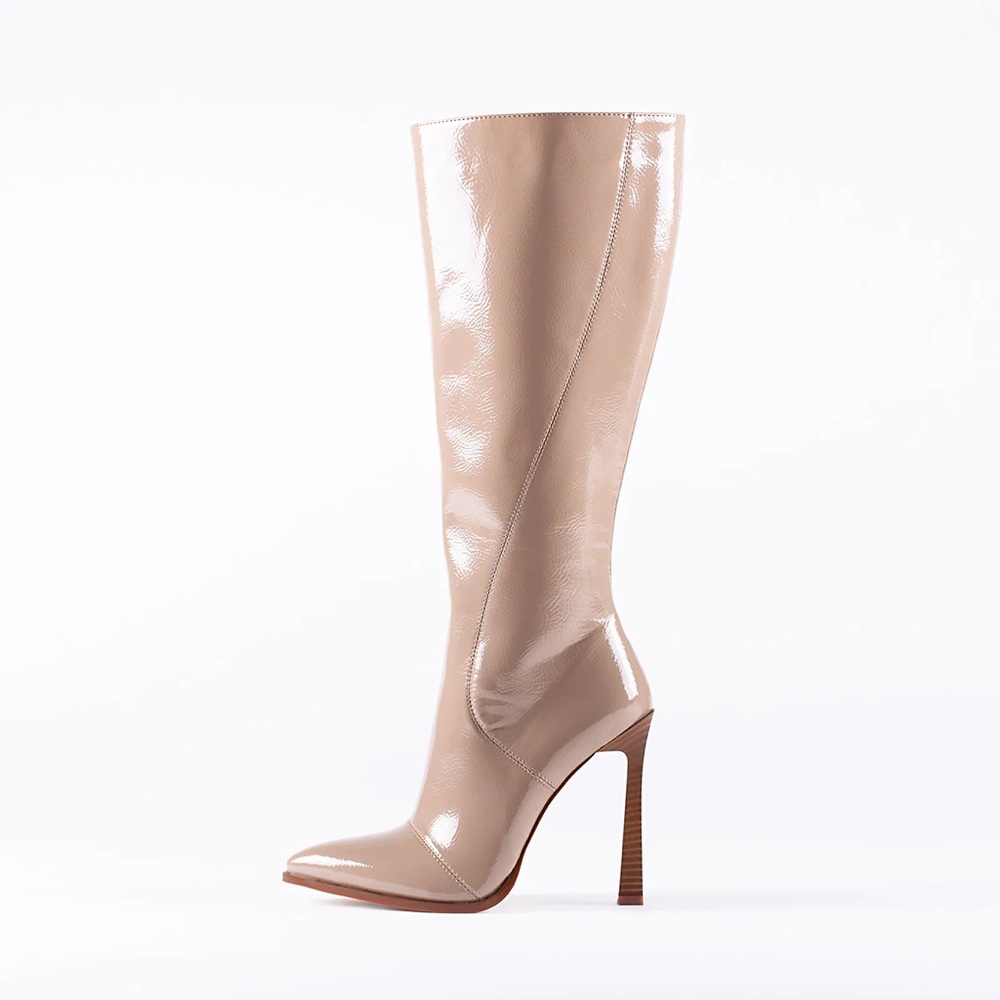 BNIB RAID Aria Long Stiletto Heel Boot in Beige 
US 8.5/EUR 39